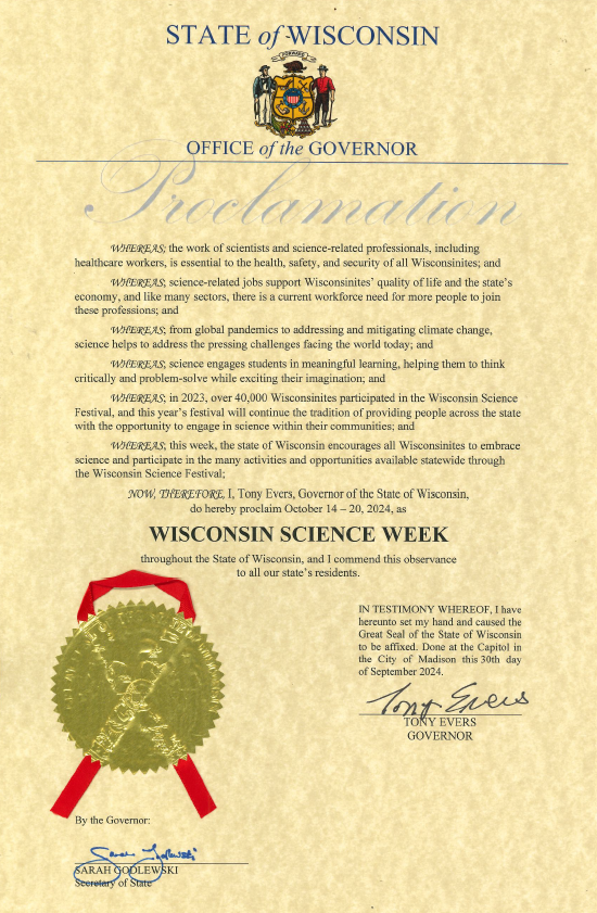 Wisconsin Science Festival main logo